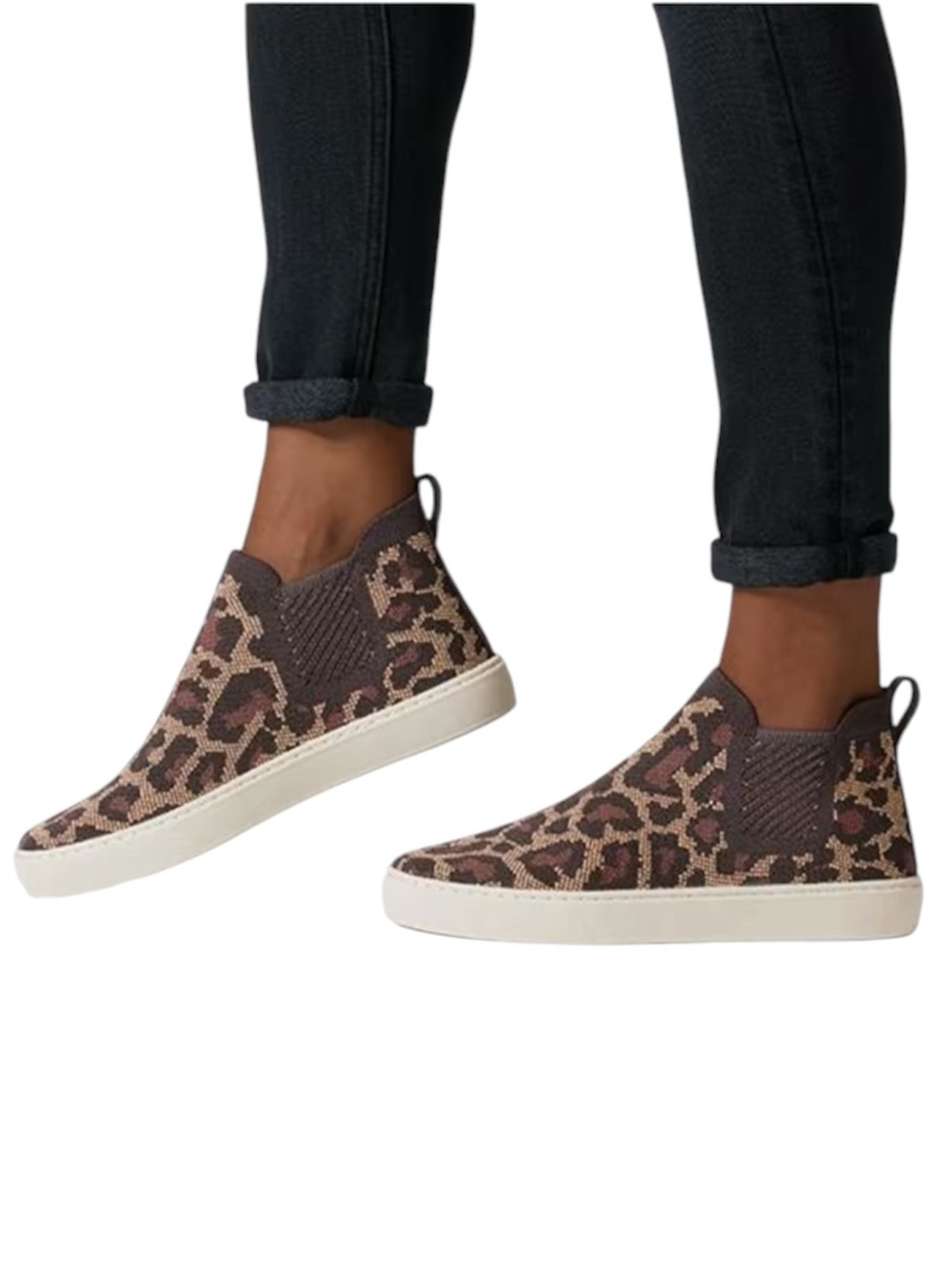Rothy’s Chelsea Sneaker Boot Bootie Wildcat Leopard 8.5 Retired